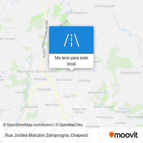 Rua Jordéa Marubin Zamprogna mapa
