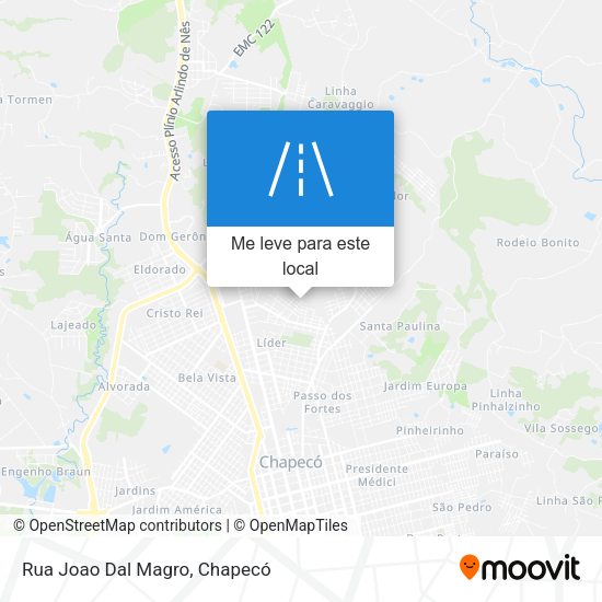 Rua Joao Dal Magro mapa