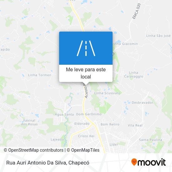 Rua Auri Antonio Da Silva mapa