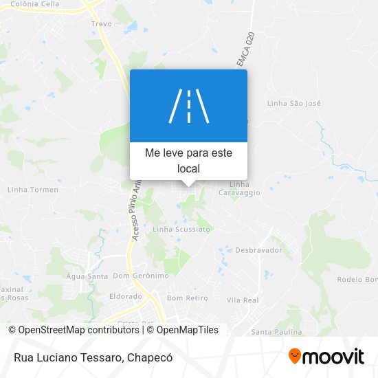 Rua Luciano Tessaro mapa