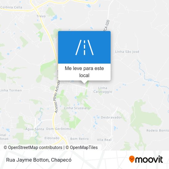 Rua Jayme Botton mapa