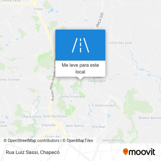 Rua Luiz Sassi mapa