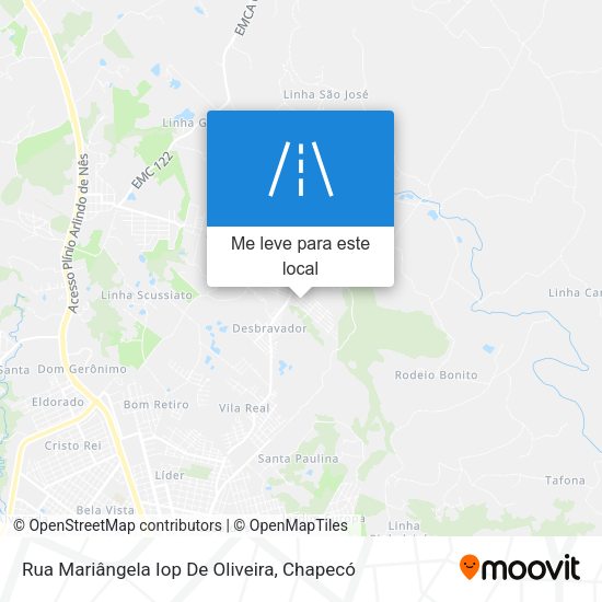 Rua Mariângela Iop De Oliveira mapa