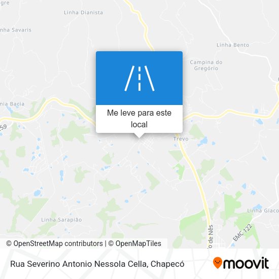 Rua Severino Antonio Nessola Cella mapa