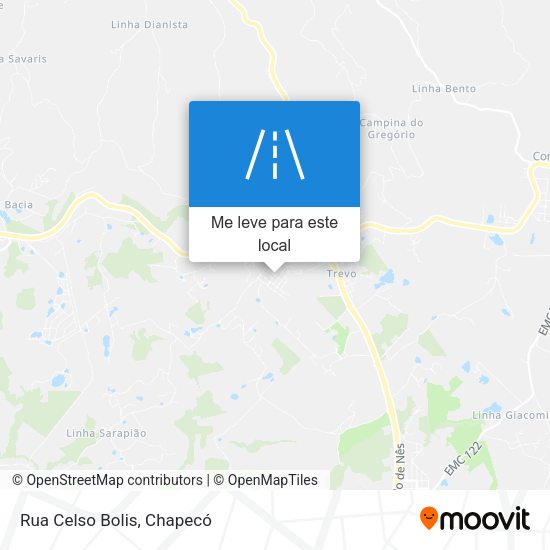 Rua Celso Bolis mapa