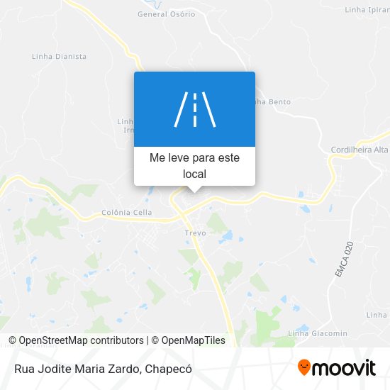 Rua Jodite Maria Zardo mapa