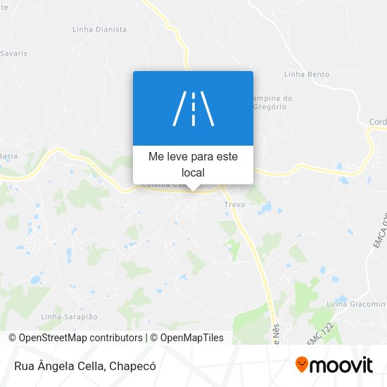 Rua Ângela Cella mapa