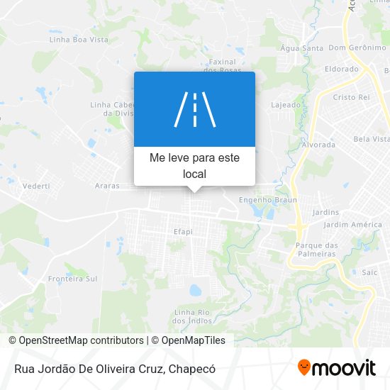 Rua Jordão De Oliveira Cruz mapa