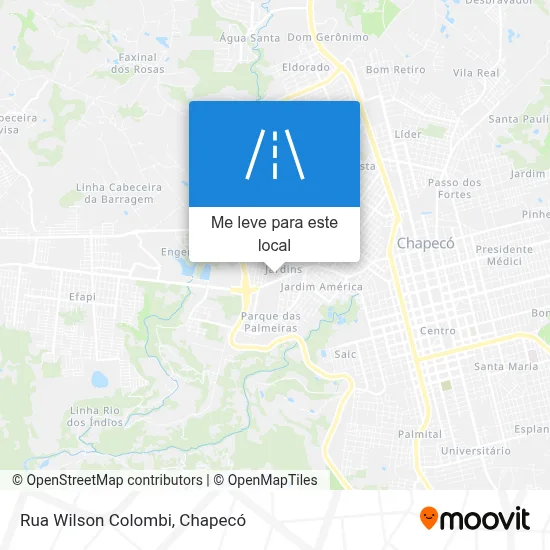 Rua Wilson Colombi mapa