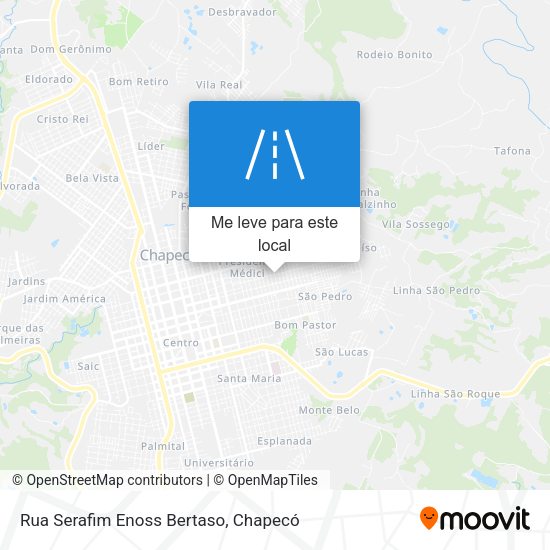 Rua Serafim Enoss Bertaso mapa