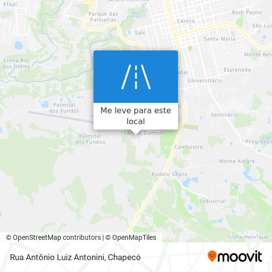 Rua Antônio Luiz Antonini mapa