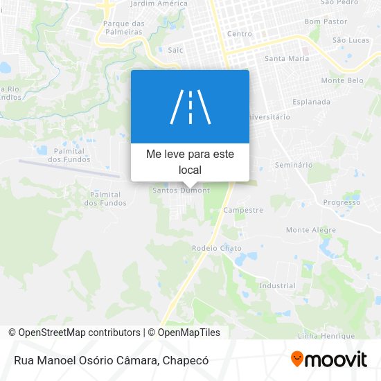 Rua Manoel Osório Câmara mapa