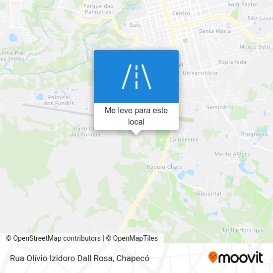 Rua Olívio Izidoro Dall Rosa mapa
