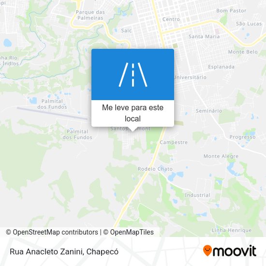 Rua Anacleto Zanini mapa
