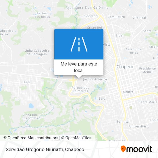 Servidão Gregório Giuriatti mapa