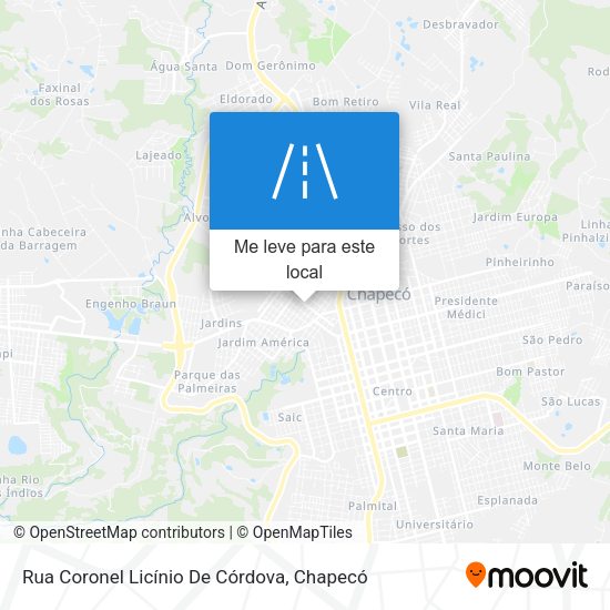 Rua Coronel Licínio De Córdova mapa