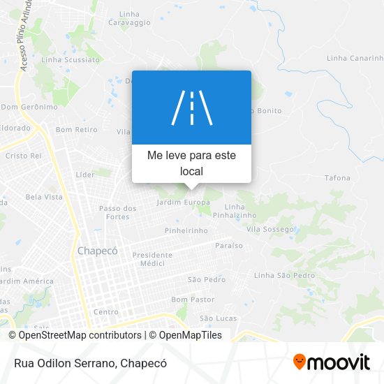 Rua Odilon Serrano mapa