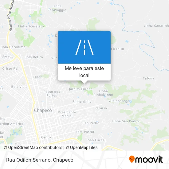 Rua Odilon Serrano mapa