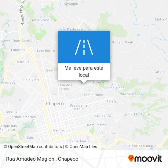 Rua Amadeo Magioni mapa