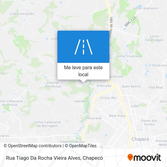 Rua Tiago Da Rocha Vieira Alves mapa