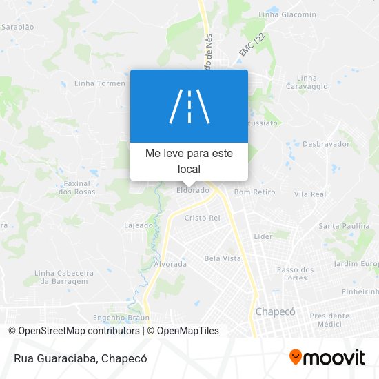 Rua Guaraciaba mapa