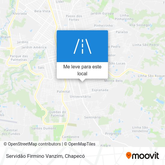Servidão Firmino Vanzim mapa