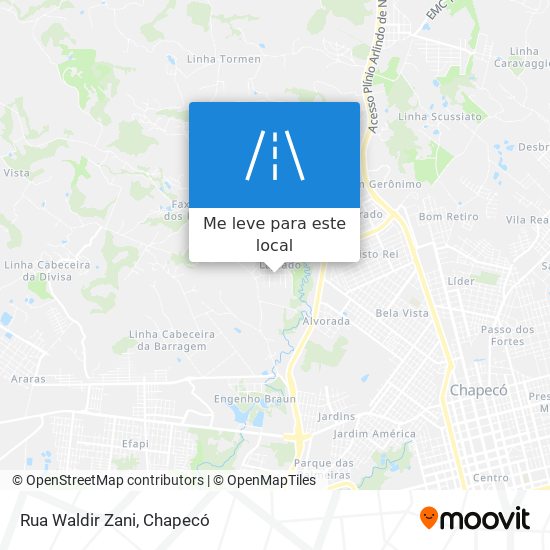 Rua Waldir Zani mapa