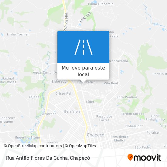 Rua Antão Flores Da Cunha mapa