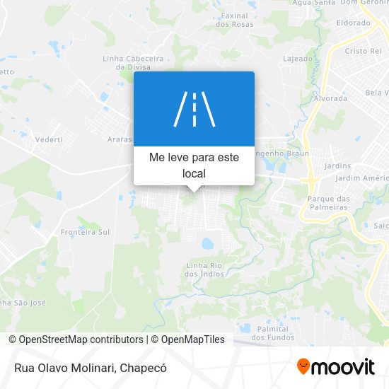 Rua Olavo Molinari mapa
