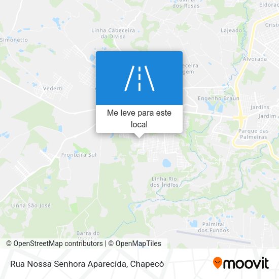 Rua Nossa Senhora Aparecida mapa