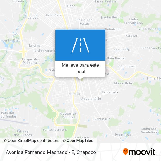 Avenida Fernando Machado - E mapa