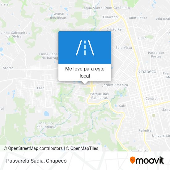 Passarela Sadia mapa