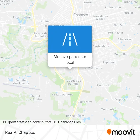 Rua A mapa