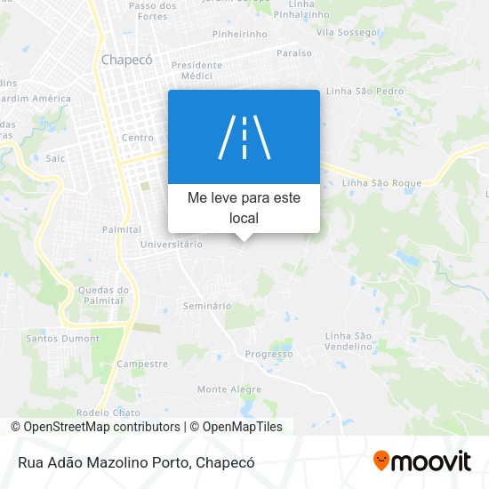 Rua Adão Mazolino Porto mapa