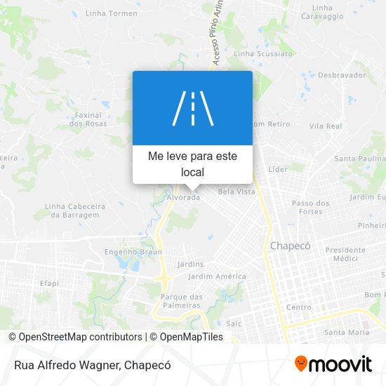 Rua Alfredo Wagner mapa