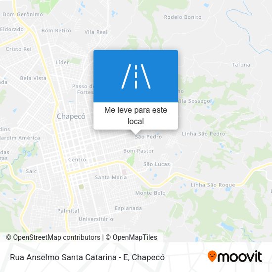 Rua Anselmo Santa Catarina - E mapa