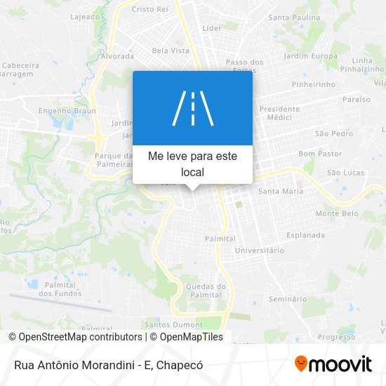 Rua Antônio Morandini - E mapa
