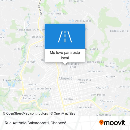 Rua Antônio Salvadoretti mapa