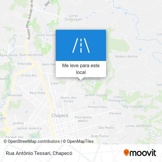 Rua Antônio Tessari mapa