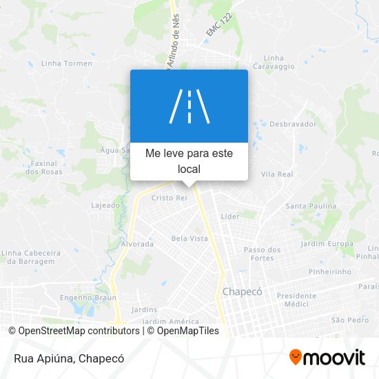 Rua Apiúna mapa
