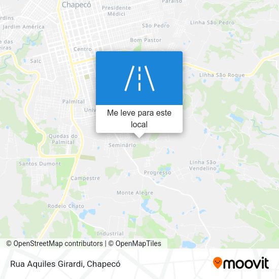 Rua Aquiles Girardi mapa