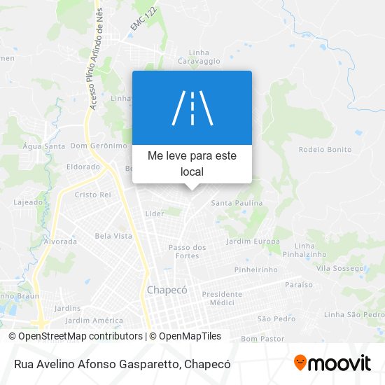 Rua Avelino Afonso Gasparetto mapa