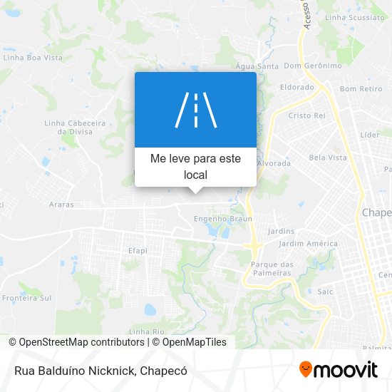 Rua Balduíno Nicknick mapa
