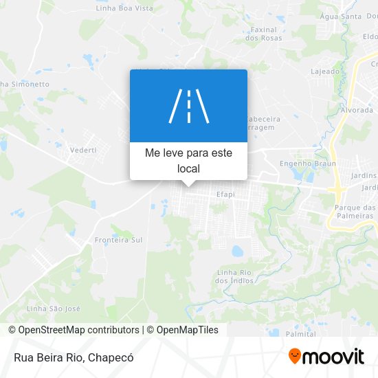 Rua Beira Rio mapa