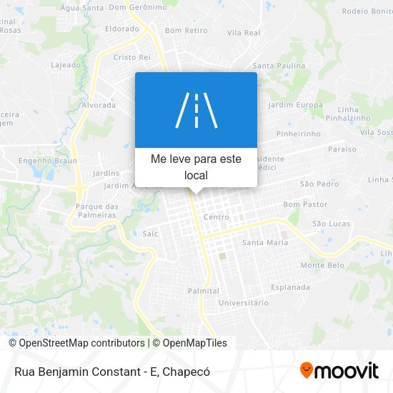 Rua Benjamin Constant - E mapa