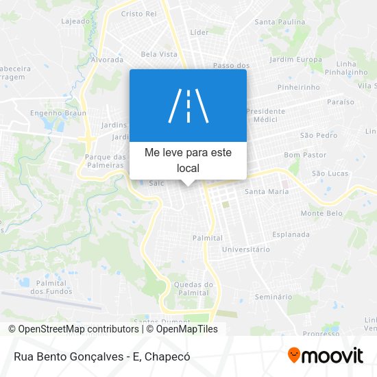 Rua Bento Gonçalves - E mapa