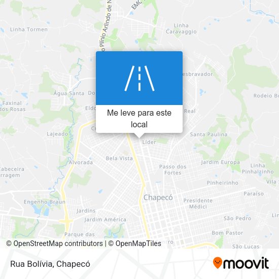 Rua Bolívia mapa