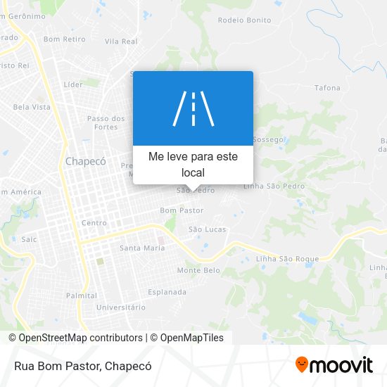 Rua Bom Pastor mapa