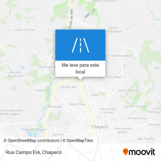 Rua Campo Erê mapa