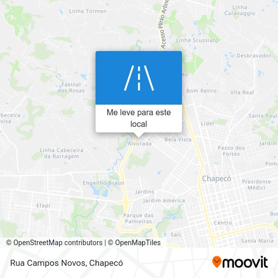 Rua Campos Novos mapa